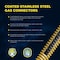 Flextron Gas Line Hose 5/8'' O.D.x18'' Len 1/2" FIPxMIP Fittings Yellow Coated Stainless Steel Flexible FTGC-YC12-18C - alternate 4